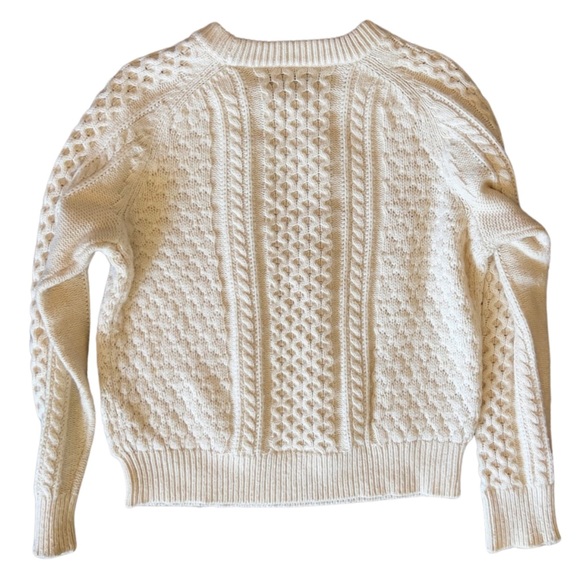 J.Crew Popcorn Cable Knit Lambswool Sweater Ivory - Picture 6 of 12